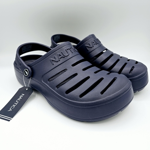 Nautica Navy Blue Clogs - Slip-On Comfort Shoes - River Edge NWT - Picture 1 of 12